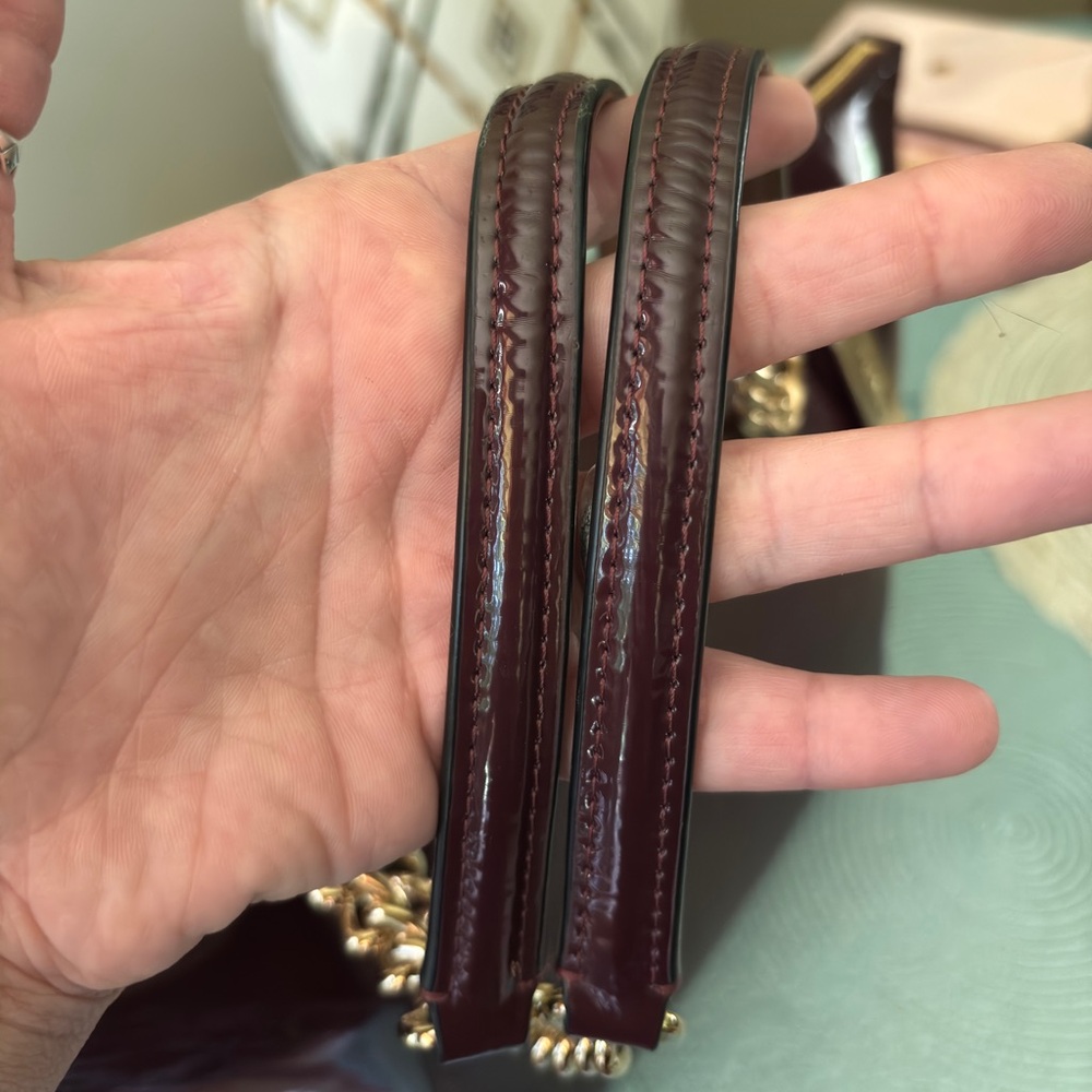 COACH Burgundy Ava Chain Tote with Gold Hardware EUC - Picture 15 of 15